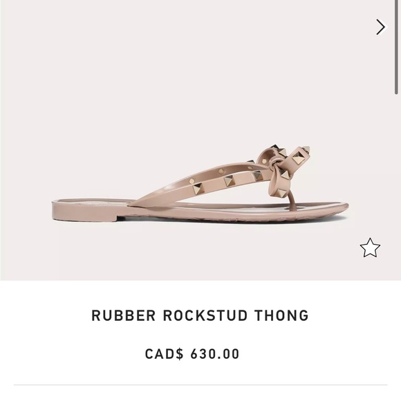 VALENTINO RUBBER ROCKSTUD THONG - Picture 4 of 8